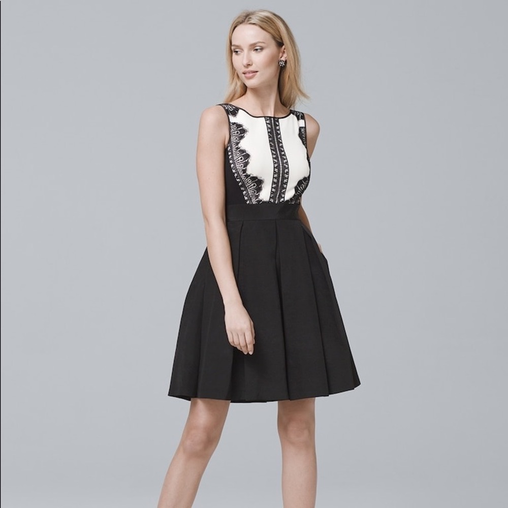 White House Black Market Tuxedo Dress and Belt